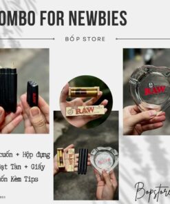 Combo Máy Cuốn + Hộp Đựng + Gạt Tàn + Giấy Raw kèm Tips