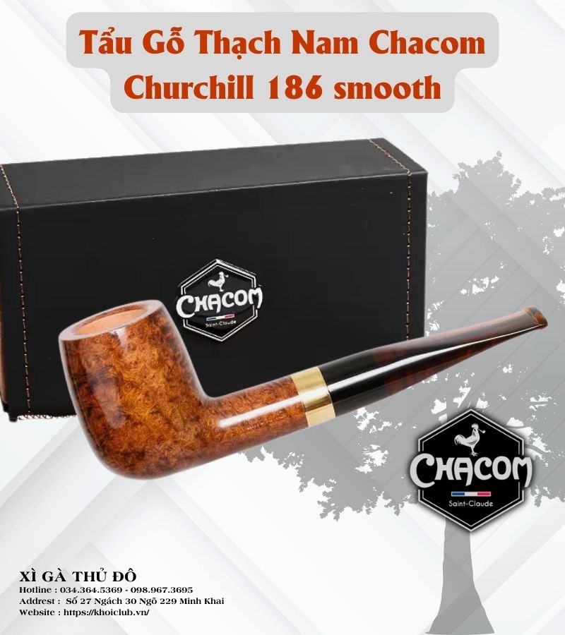 Tẩu gỗ thạch nam Chacom Churchill 186 smooth