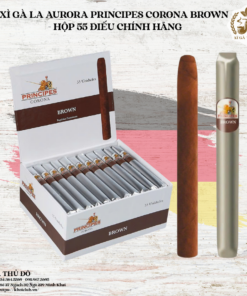 Xì Gà La Aurora Principes Corona Brown - Hộp 55 Điếu Chính Hãng