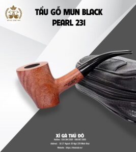 Tẩu Gỗ Mun Black Pearl 231